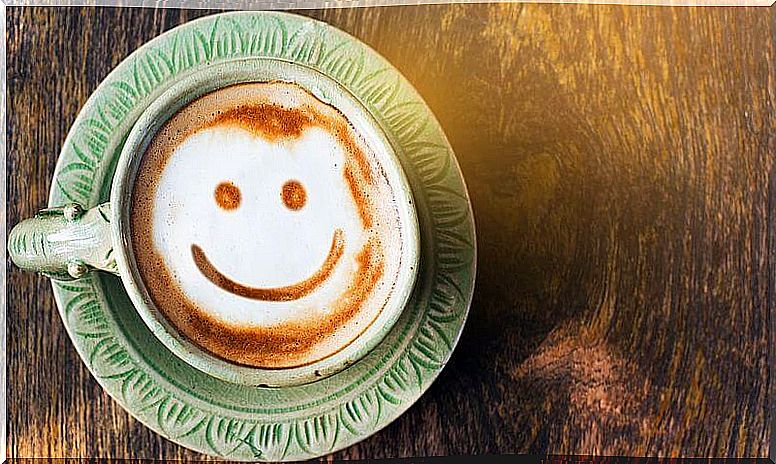 Coffee with a smiley