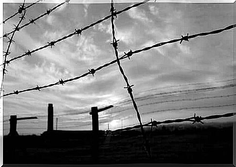 Chaim Ferster in a concentration camp