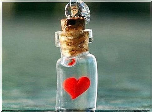 A small bottle with a heart in it, because whoever does good meets love