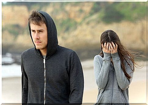 Boy Angrily Running Away From A Girl Out Of Uncontrolled Anger